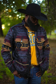 M7005 Black Patterned Jacket