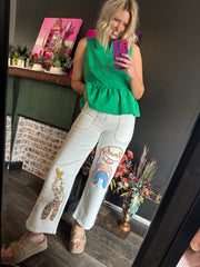W119 White Howdy Jeans