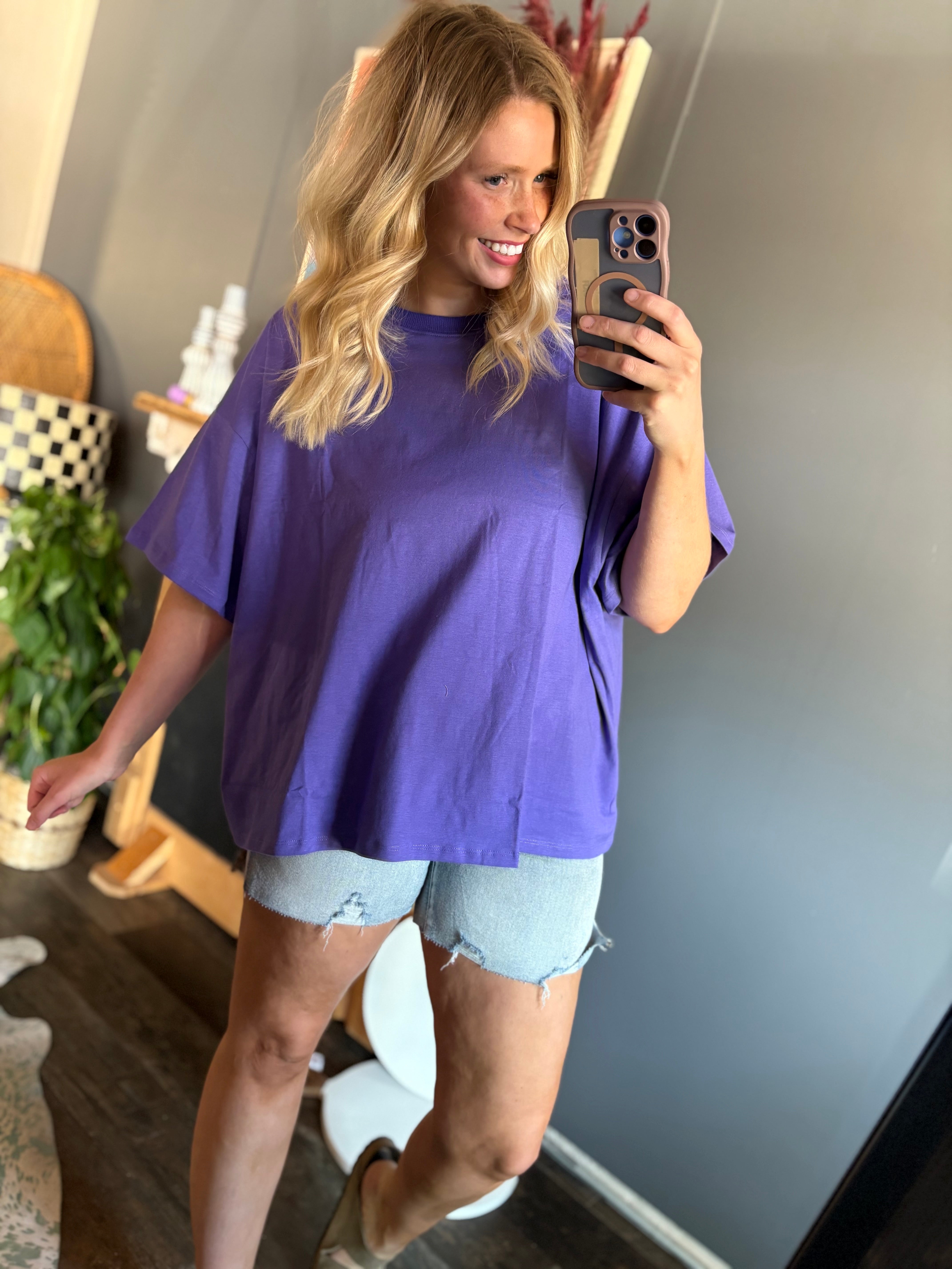 Boyfriend Tee - Iris Purple