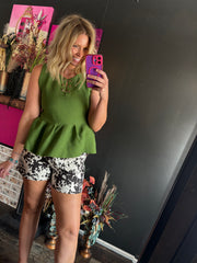 W45 Cow Print Shorts