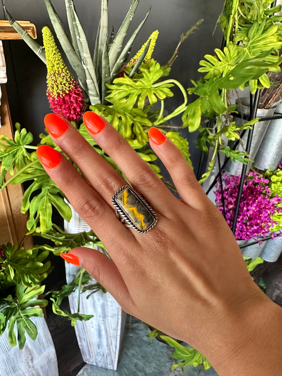 Bumblebee Jasper ring size 9