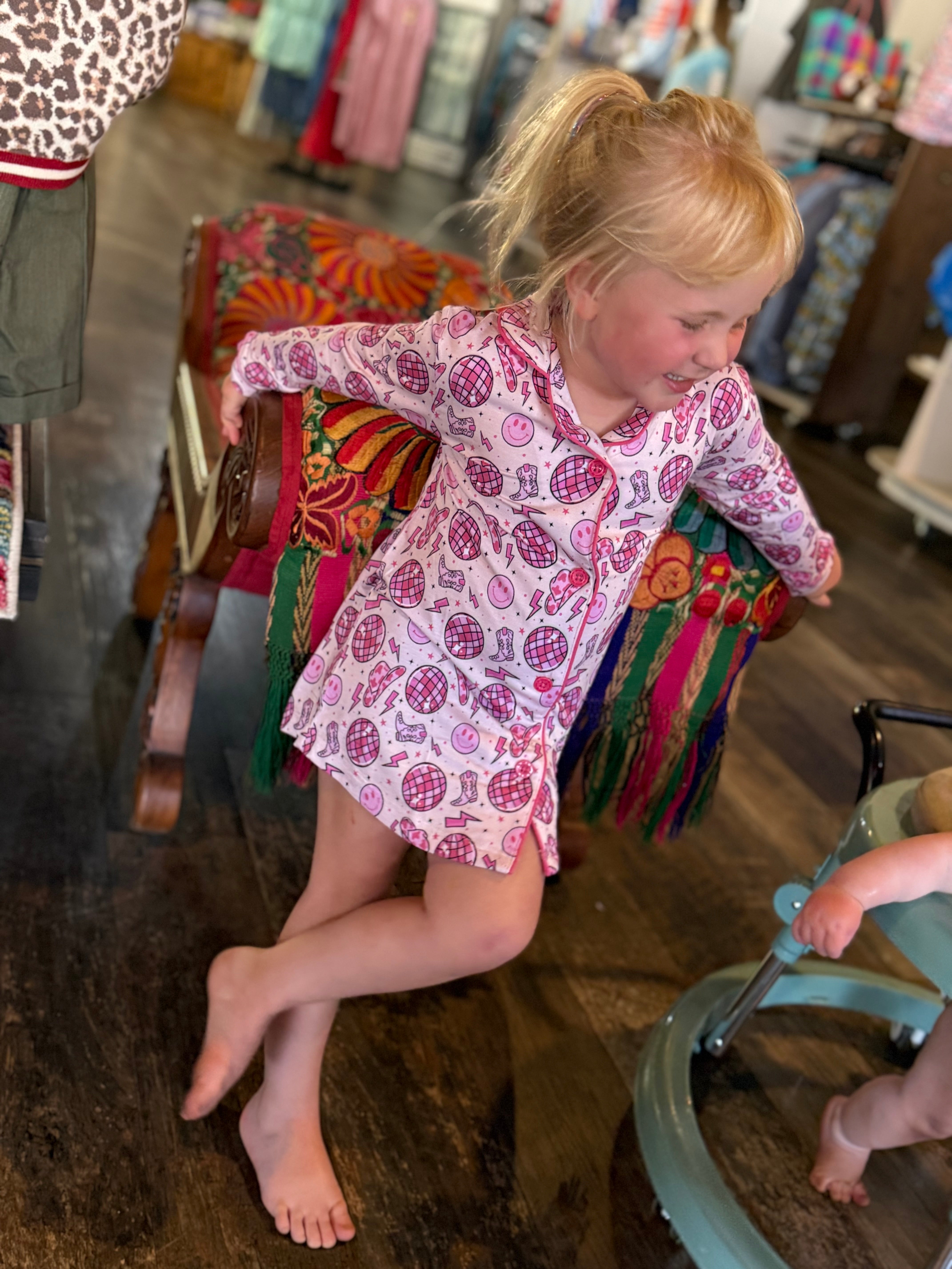 Disco Cowgirl Longsleeve Night Gown