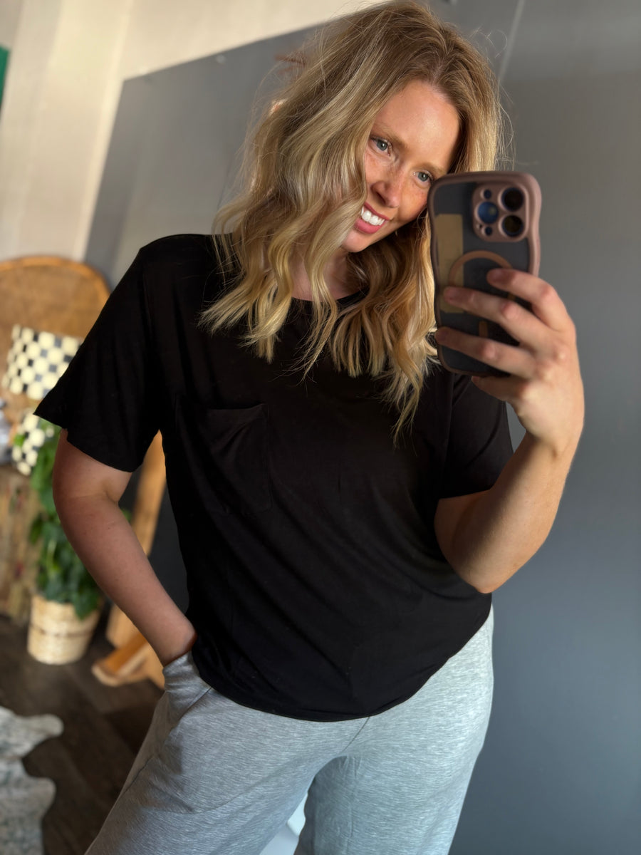W110 Black Pocket Tee