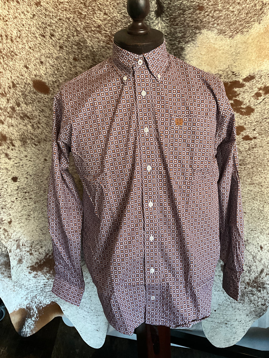 C5977 Purple & Mustard Print Long sleeve
