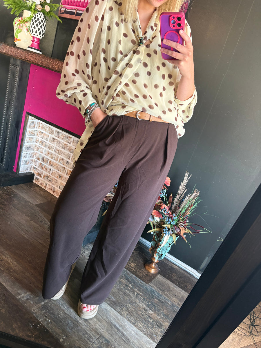 W7 Brown Dress Pants