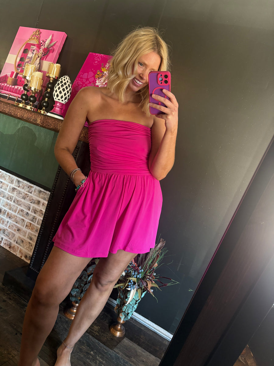 W35 Fuchsia Romper