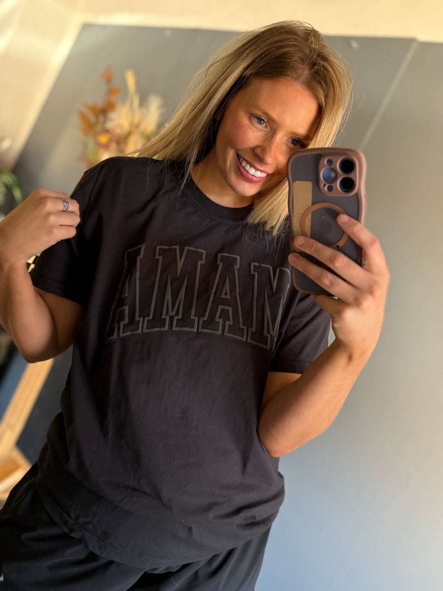 W71 Monochrome Black MAMA T-Shirt