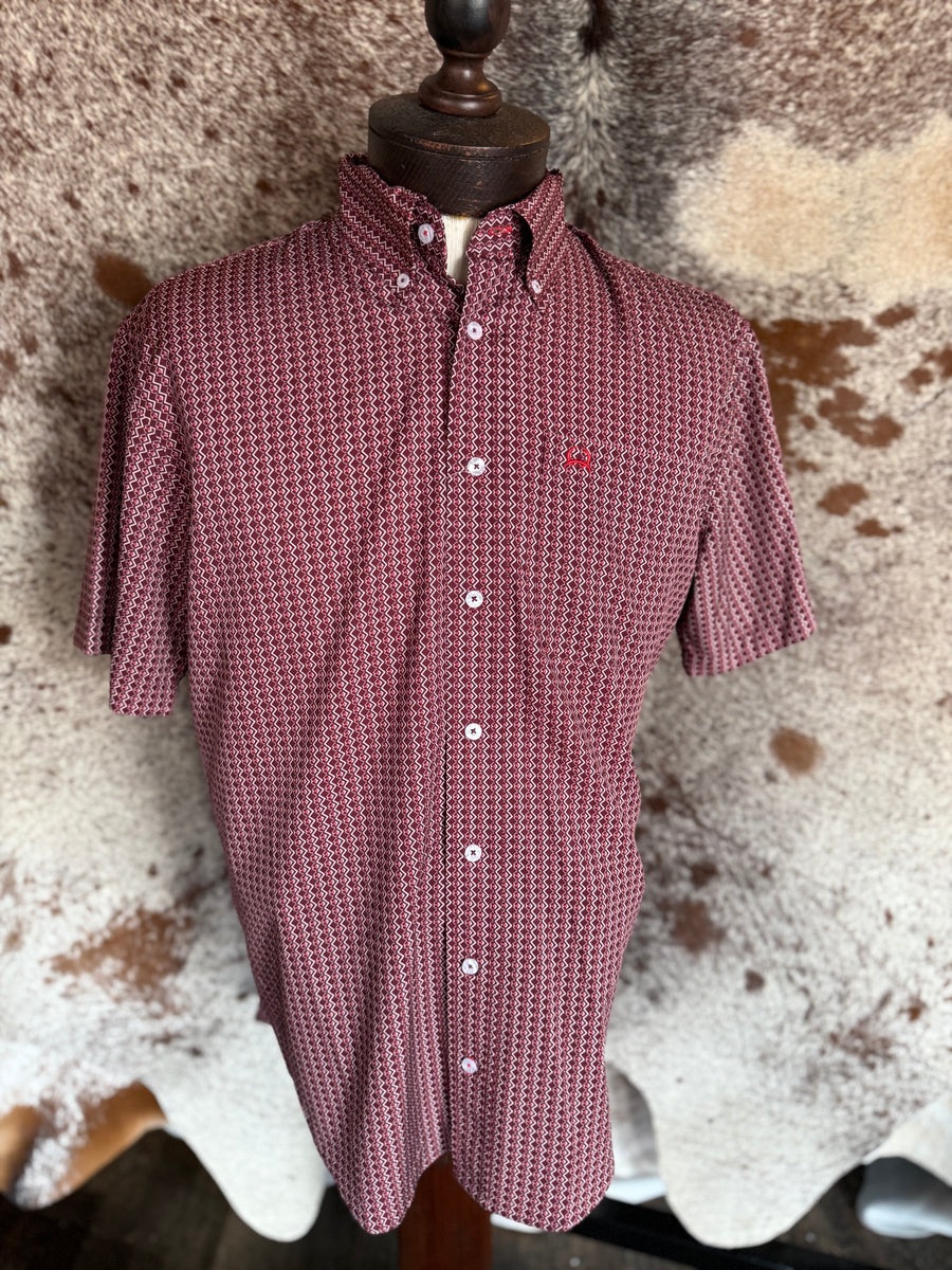 M13 short sleeve Button Up Cinch