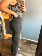 Black cuff jeans