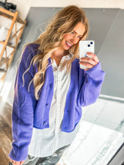 Purple super soft cardigan