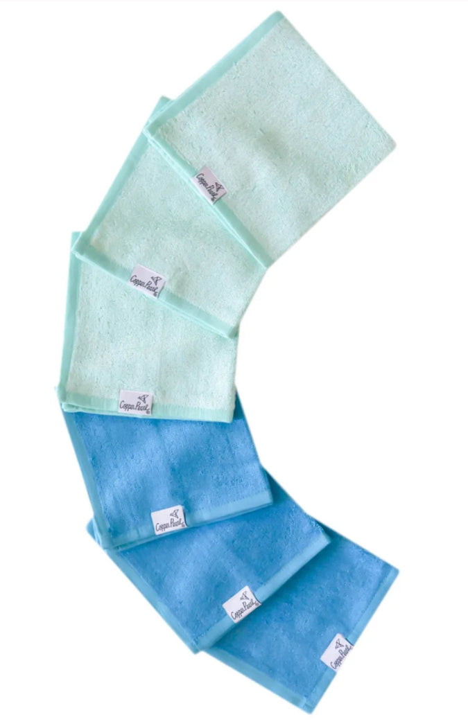 Blue Bamboo Wash Clothes