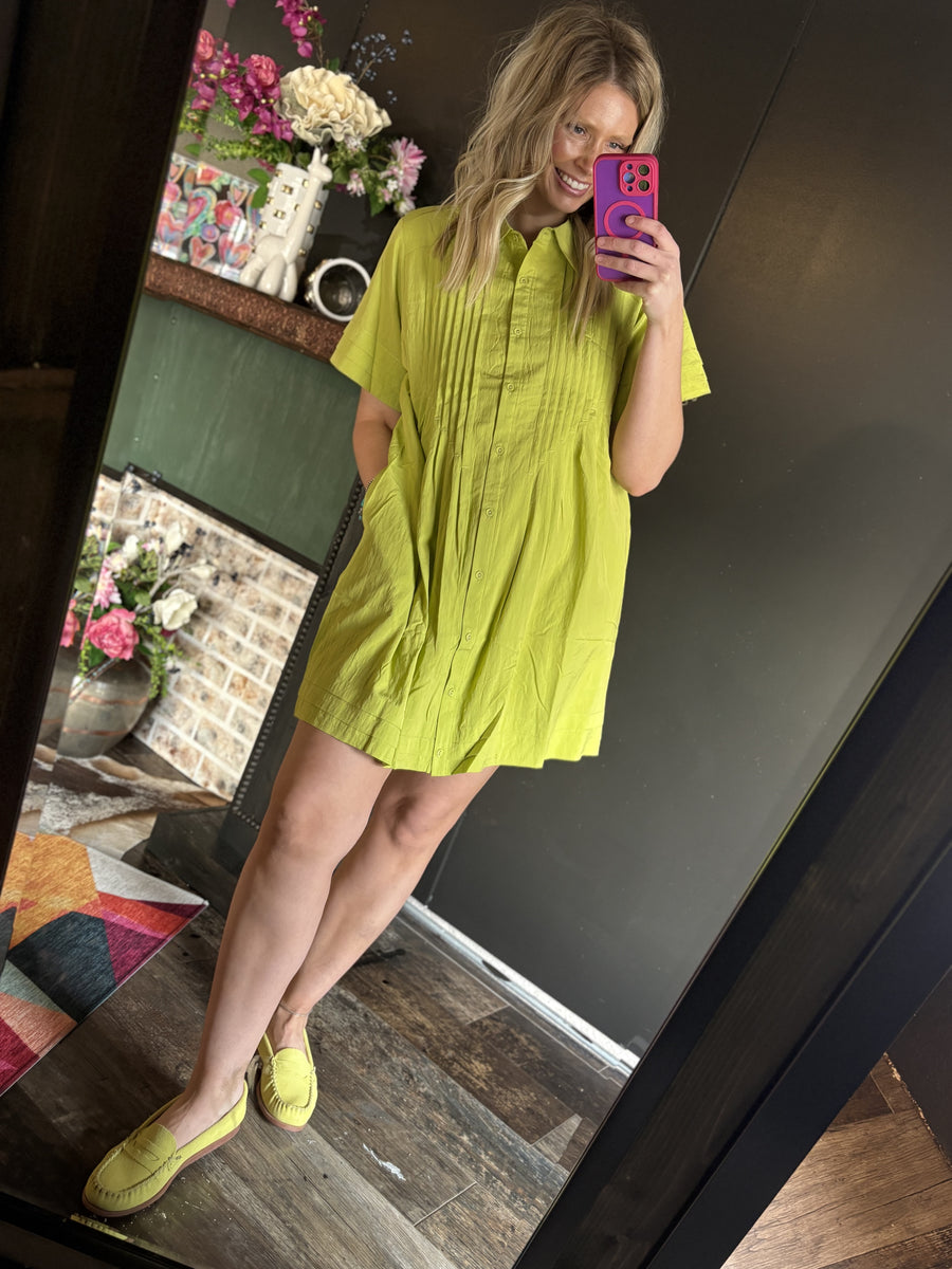 W59 Chartreuse Dress