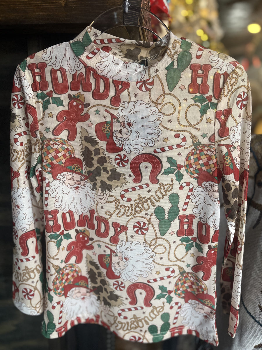 Howdy Santa Kids Mesh Shirt