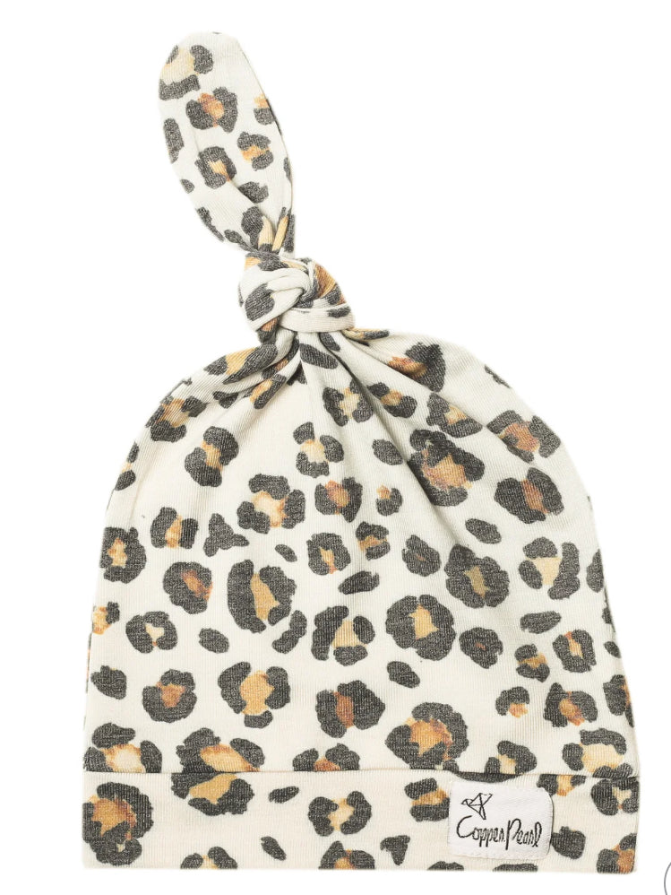 Zara Leopard Newborn Knotted Gown w/ hat