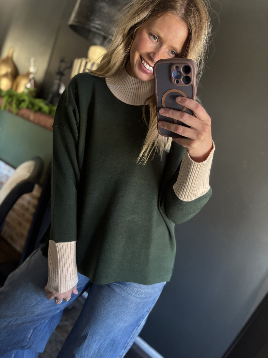 W73 Green Long Sleeve Sweater