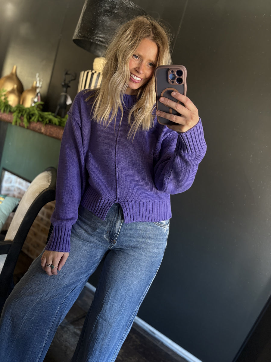 W100 Purple Sweater