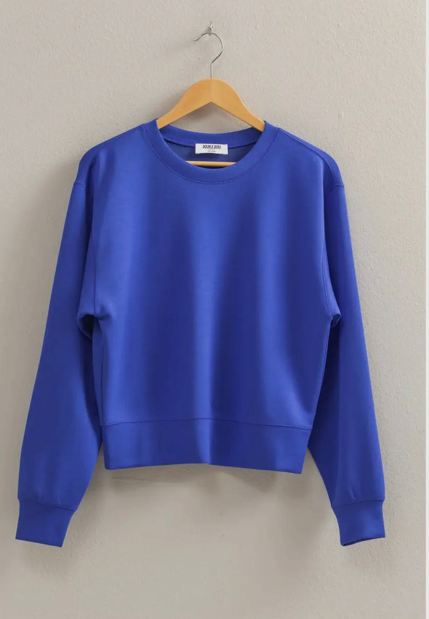 Blue modal pullover