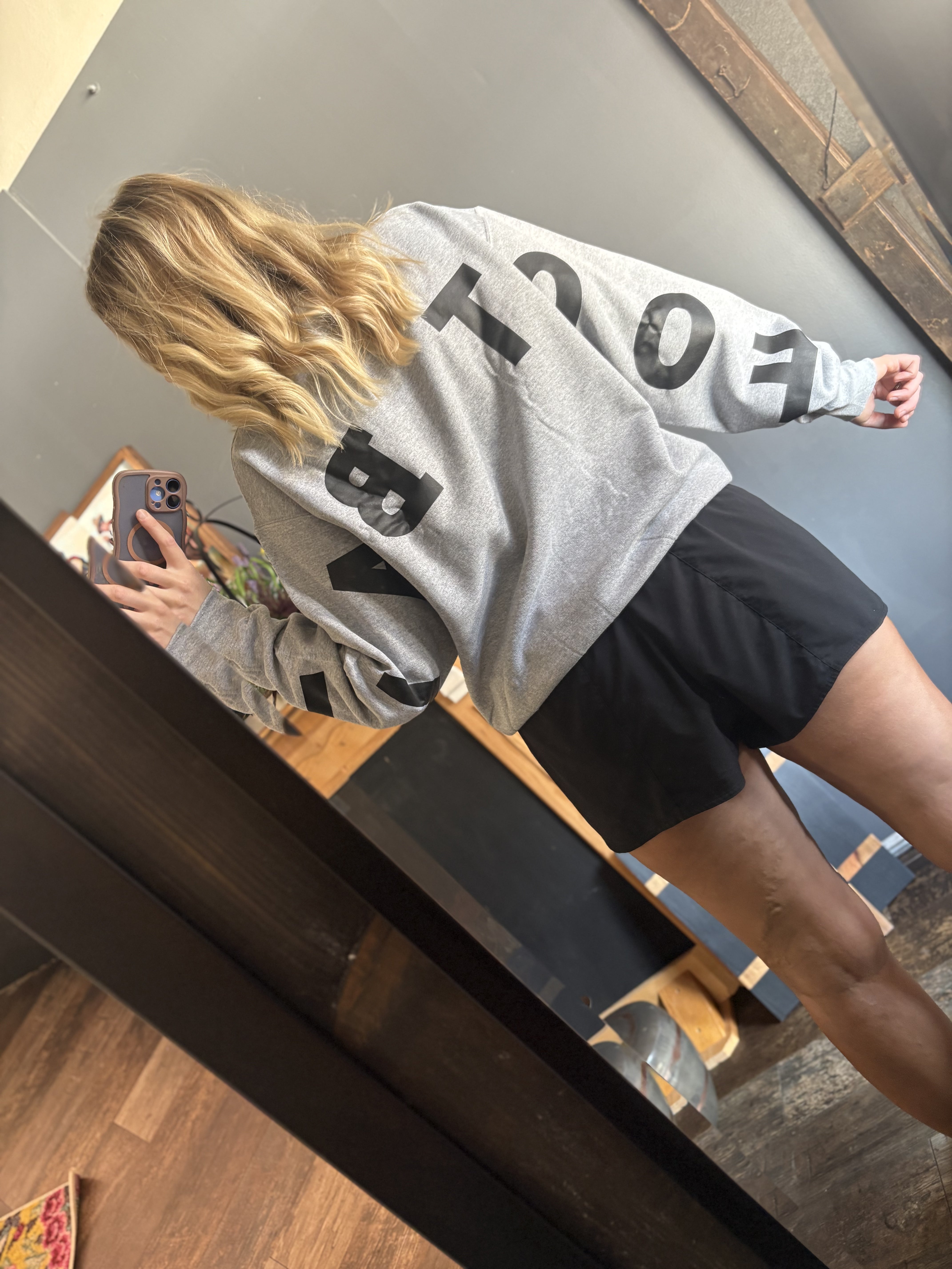 W143 Game Day Football Gray Sweatshirt
