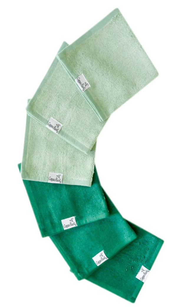Green Bamboo Wash Clothes