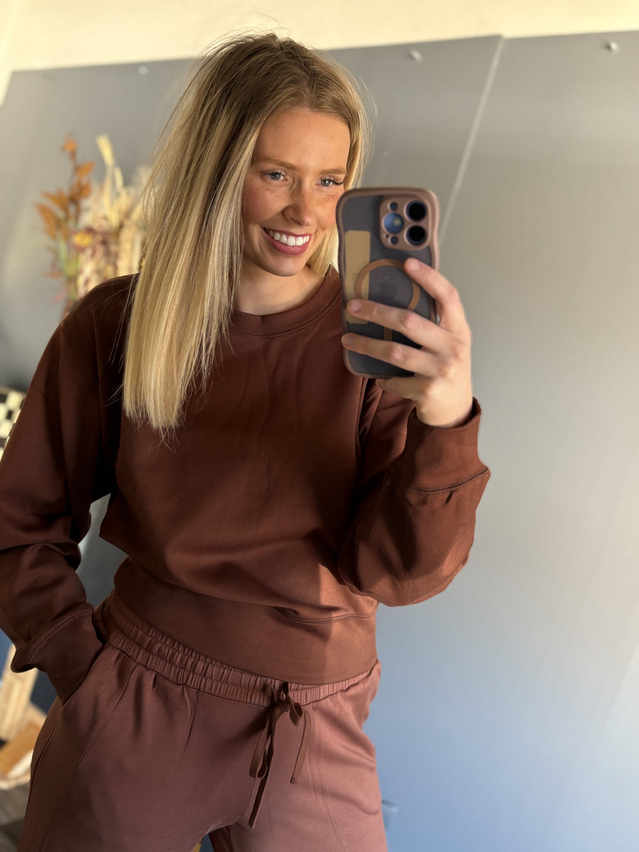 W120 Modal L/S Top - Chestnut