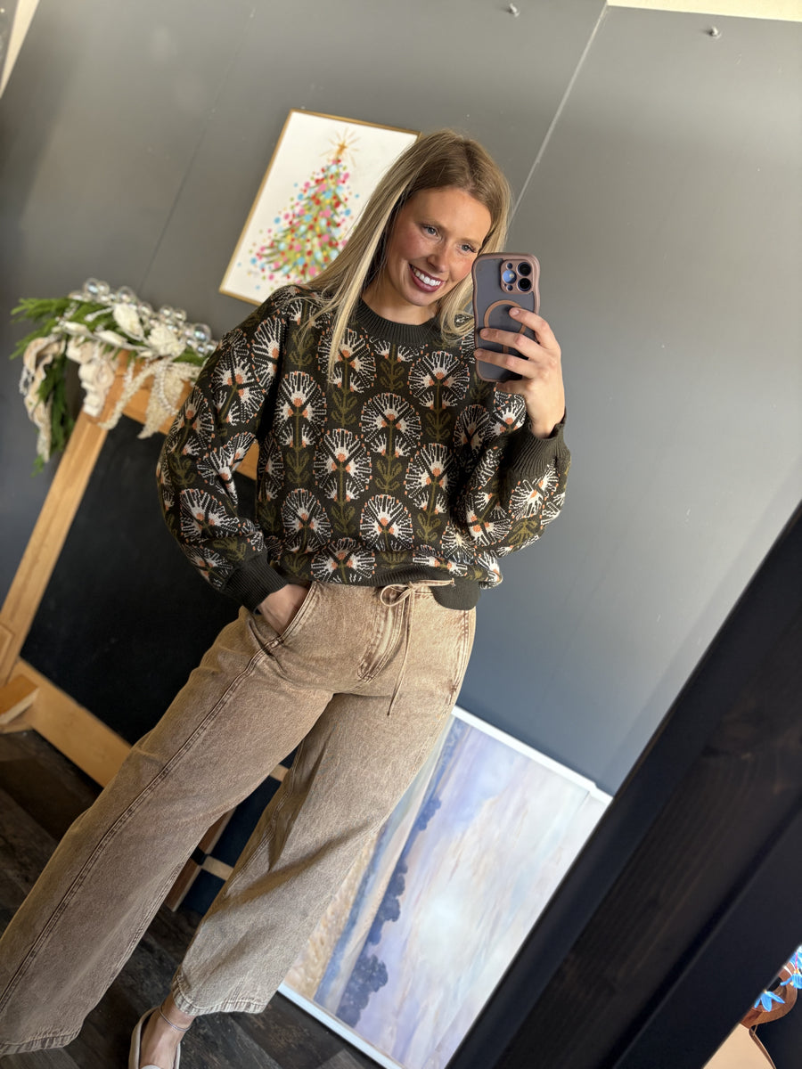 W144 Olive Sweater