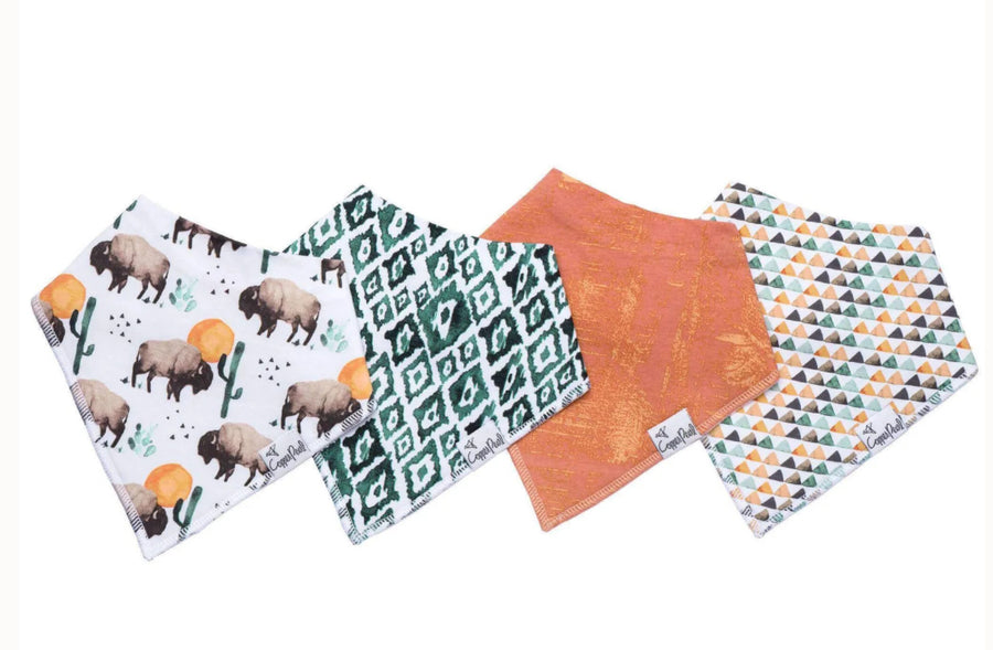 Bison Baby Bandana Bib Set (4-pack)