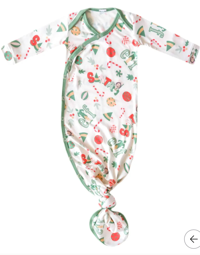 Elf Newborn Knotted Gown w/ bow