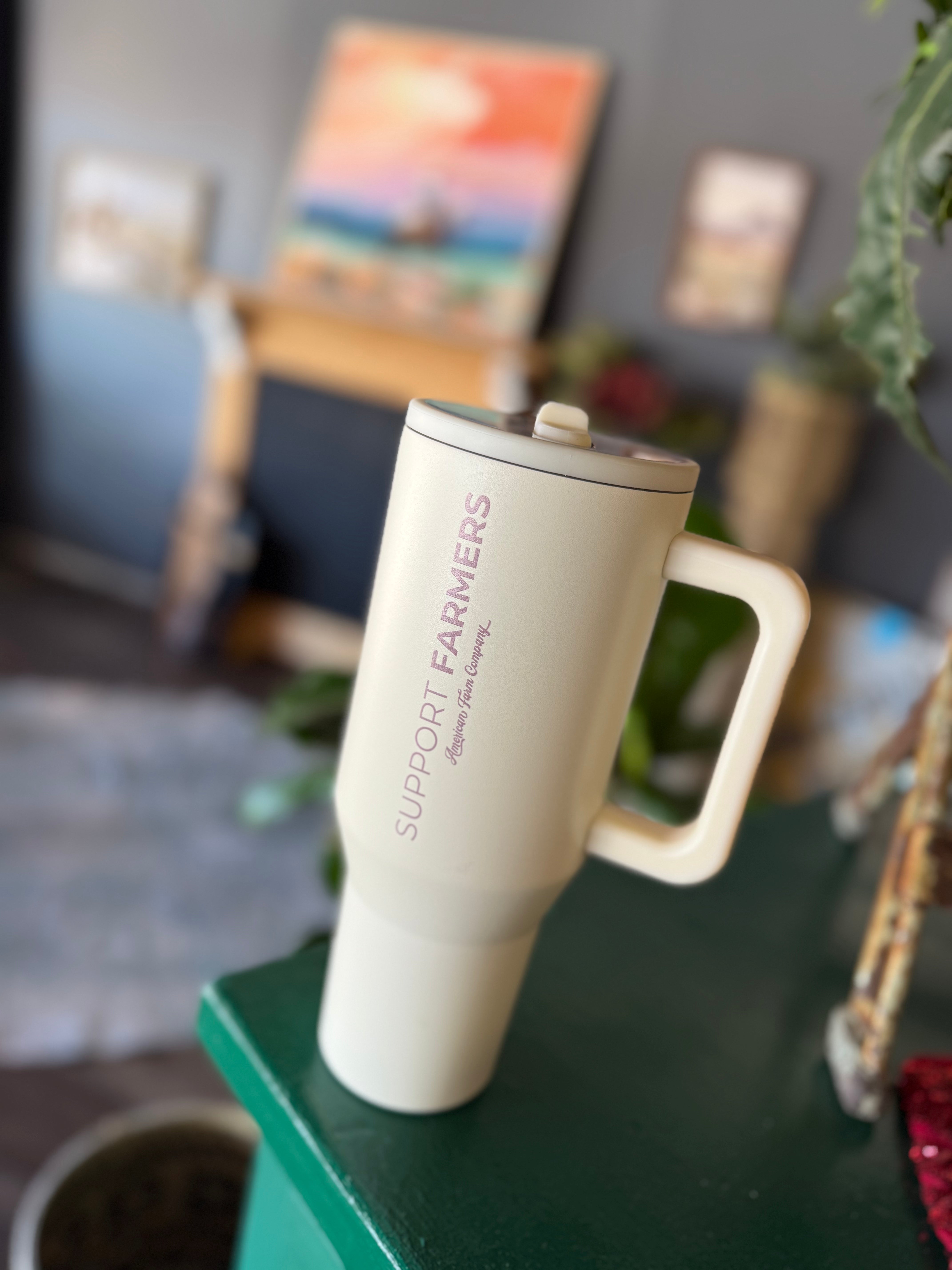 Support Farmers 40 oz Insulated Stainless Steel Tumbler