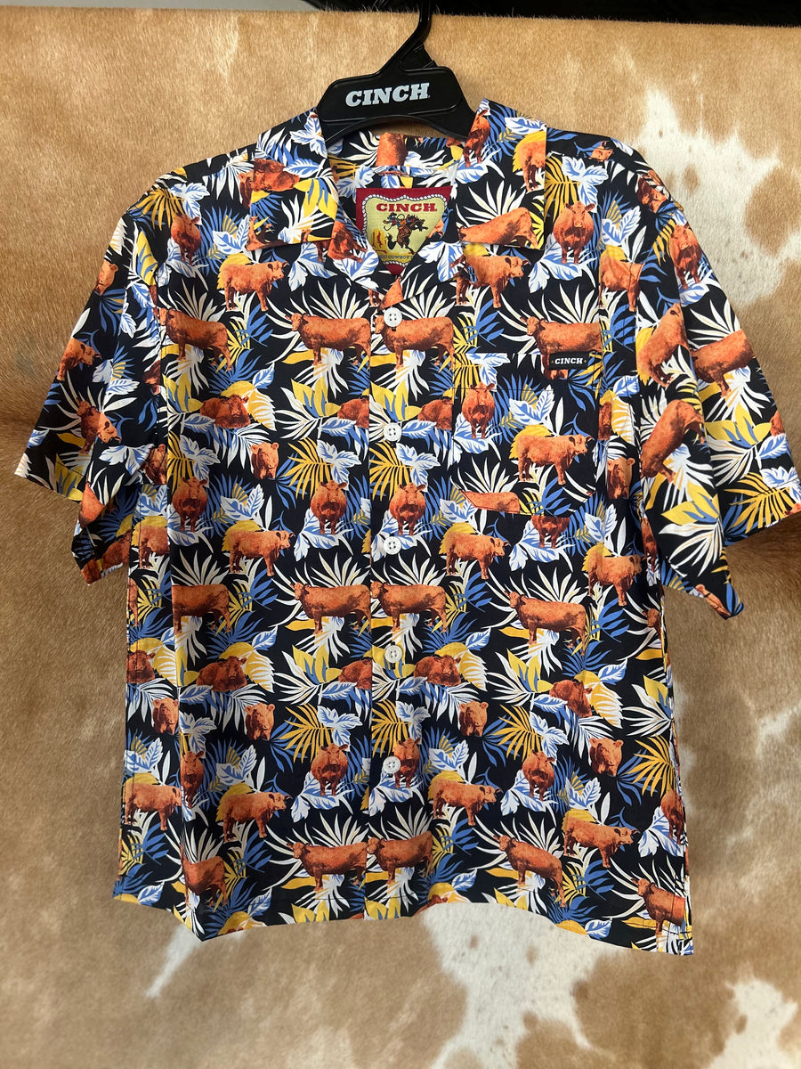 K6 Boys Cow Button Up