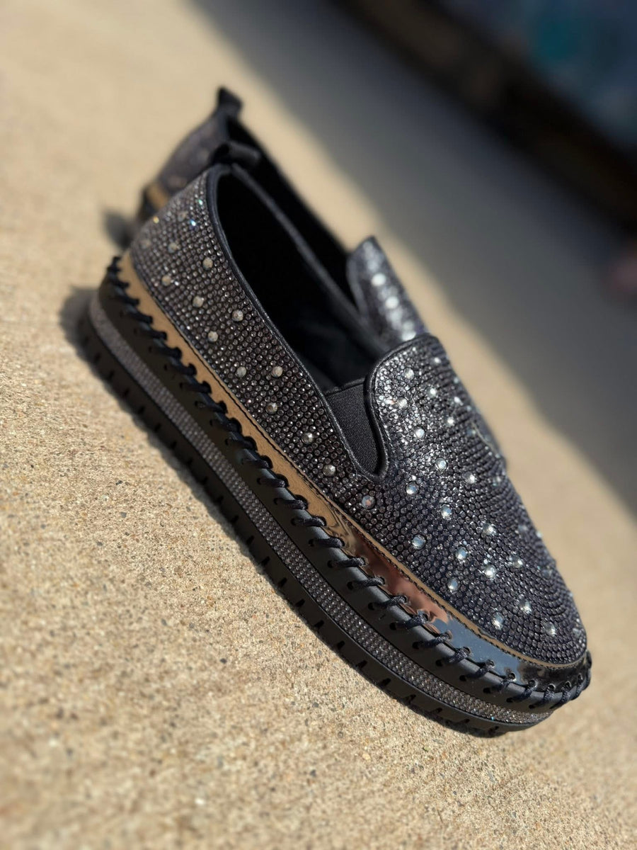 Black Embellished Sneaker