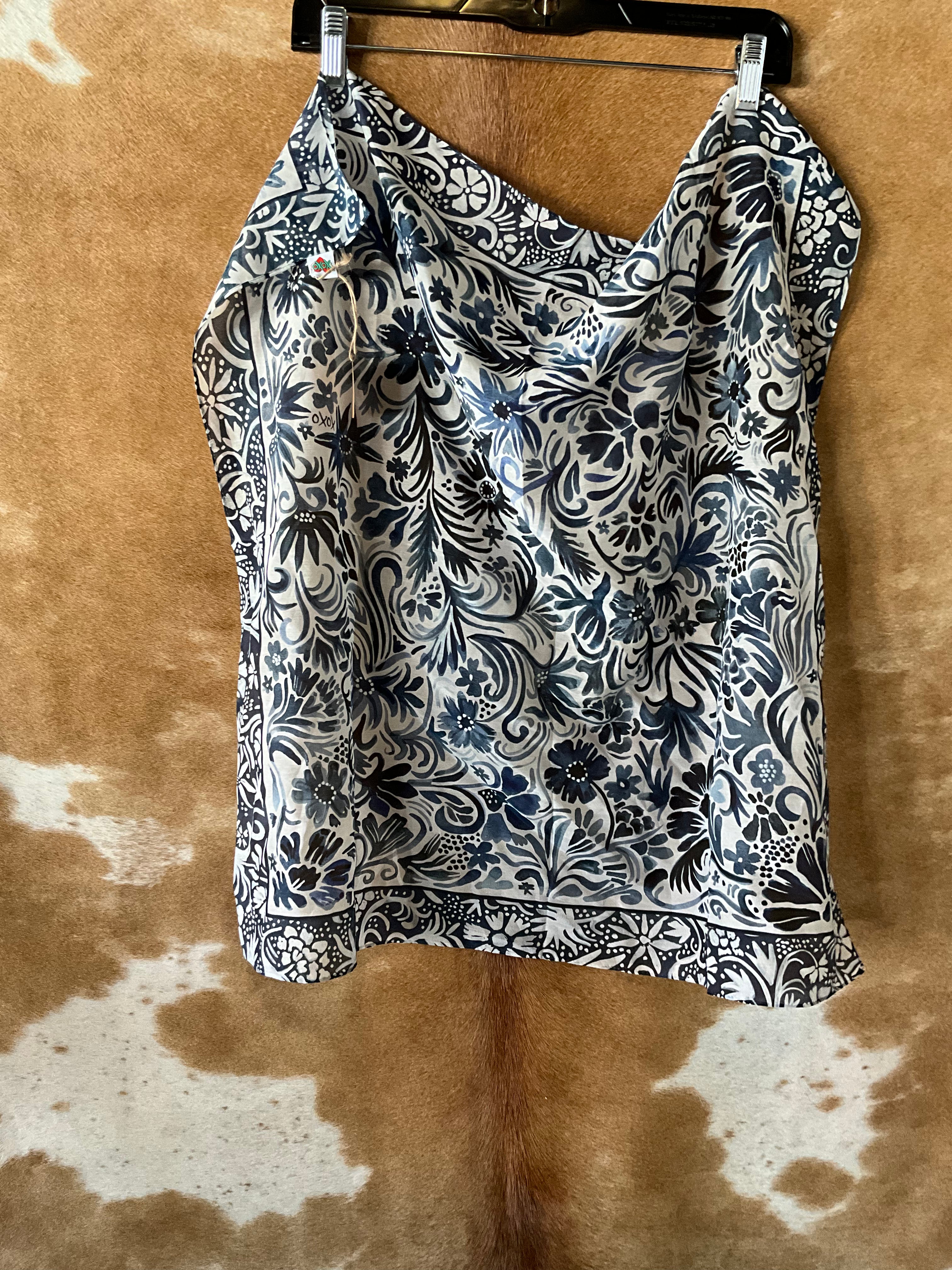 Blue Shorty Scarf