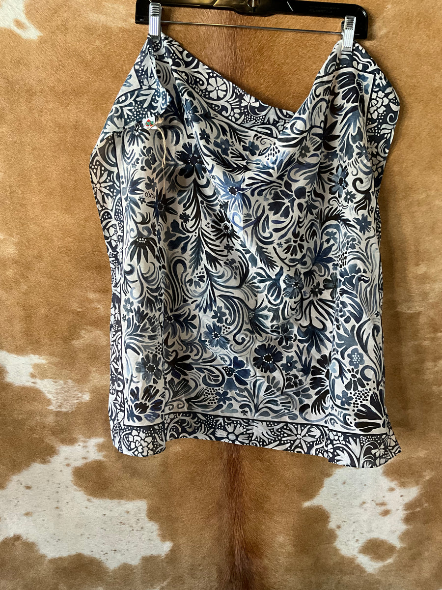 Blue Shorty Scarf
