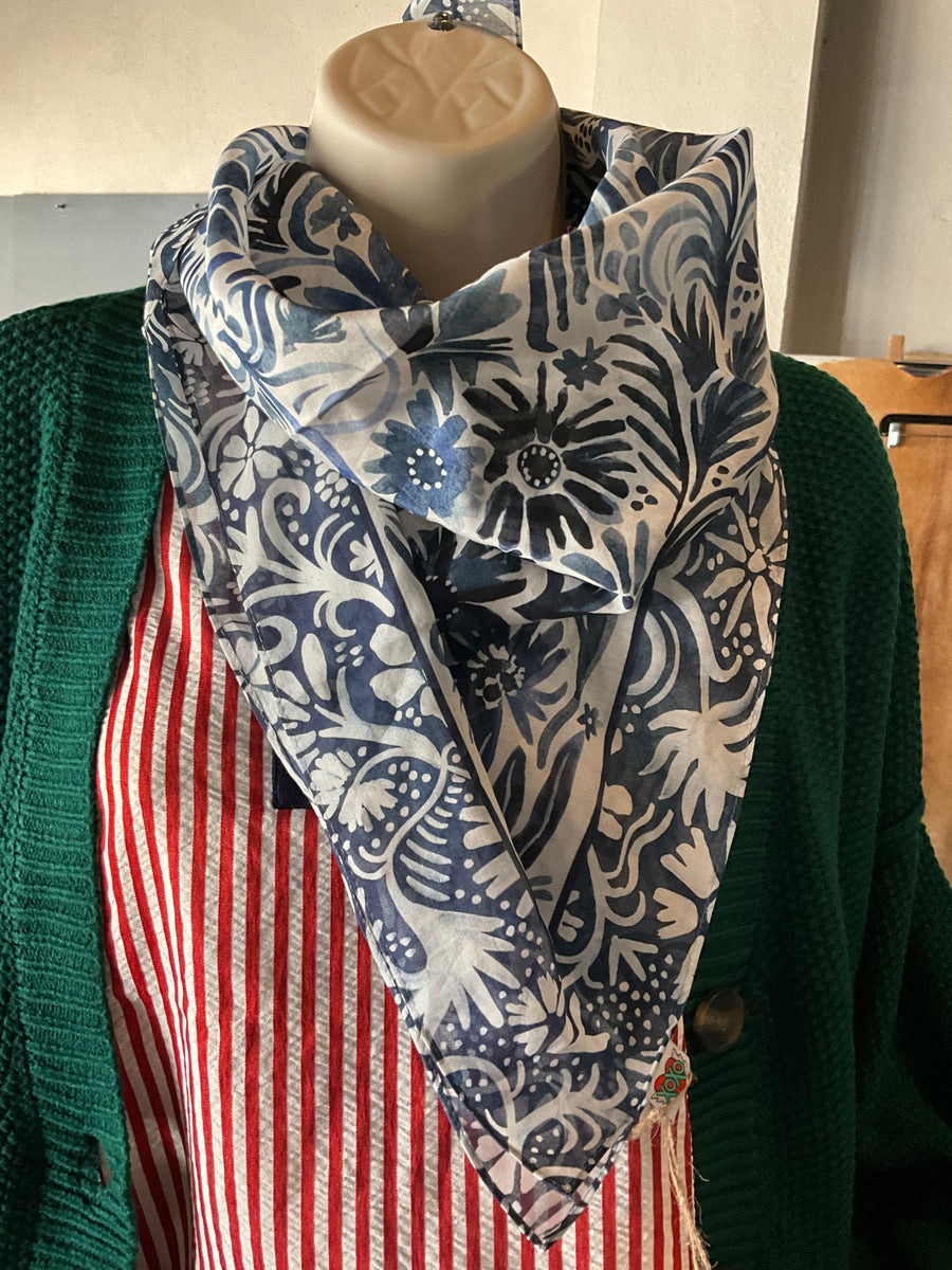 Blue Shorty Scarf