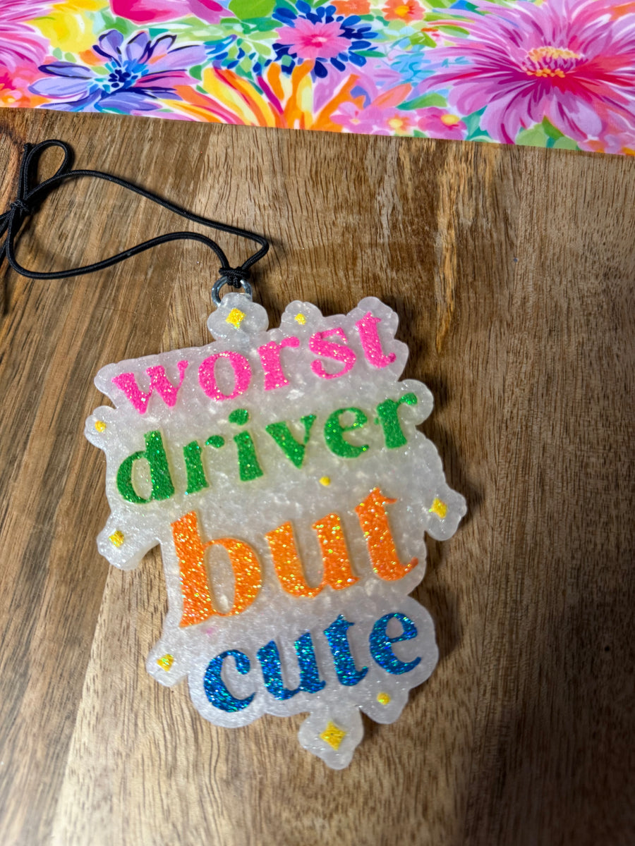 Worst Driver but Cute - White