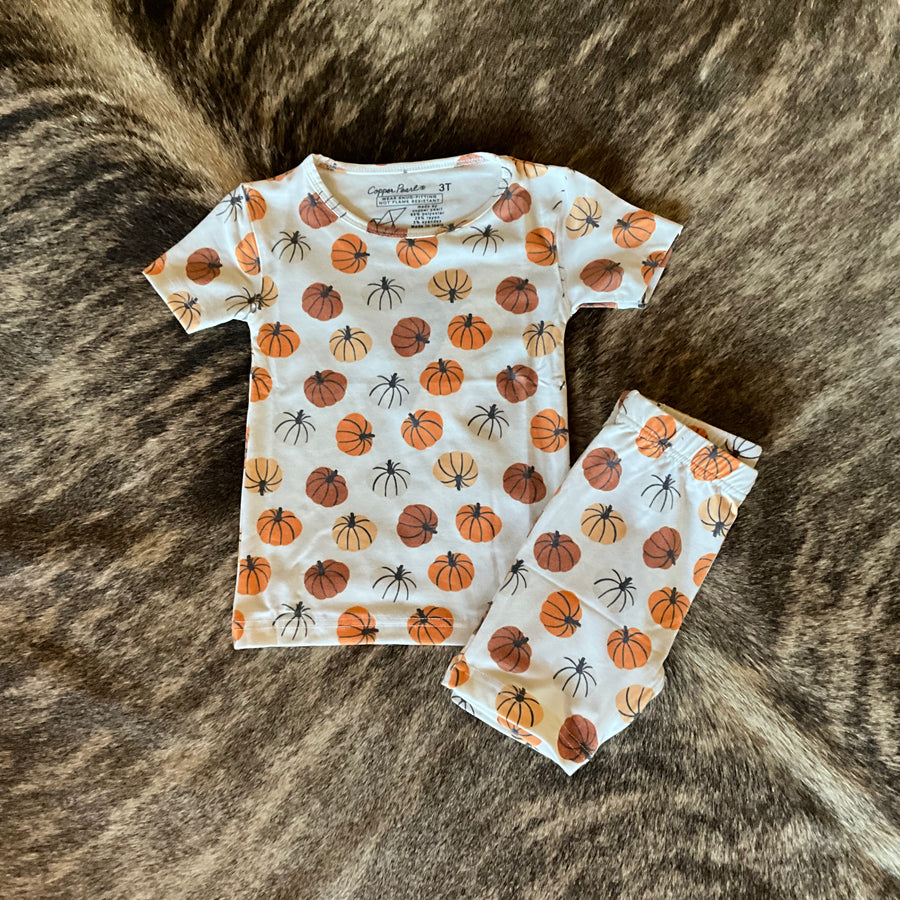 Pumpkin Short Sleeve PJ set
