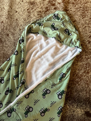 Green Tractor Baby/Toddler Hooded Towel