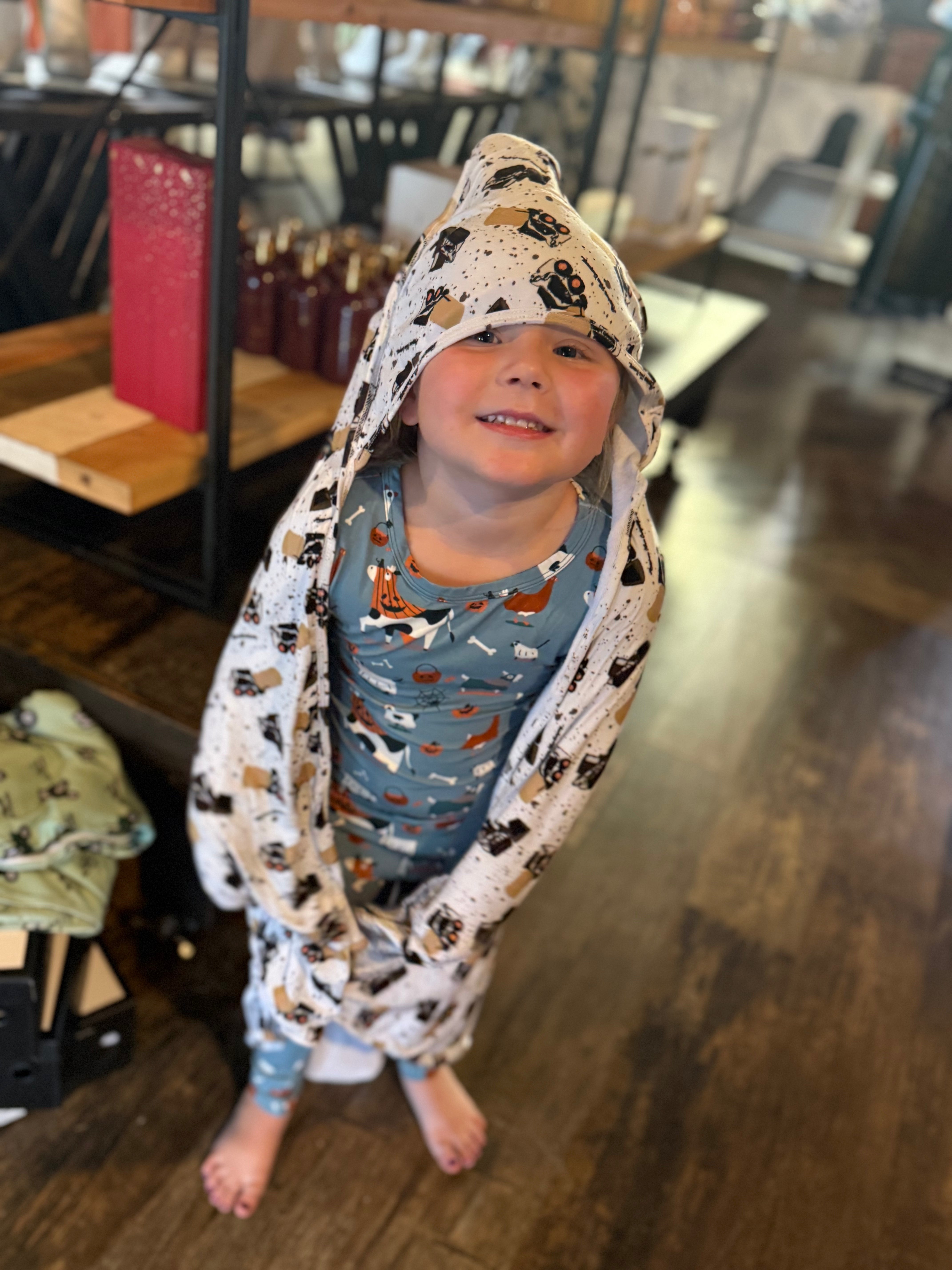 Skid Loader Baby/Toddler Hooded Towel
