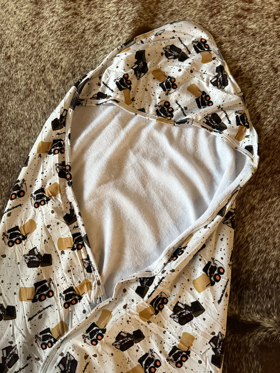Skid Loader Baby/Toddler Hooded Towel