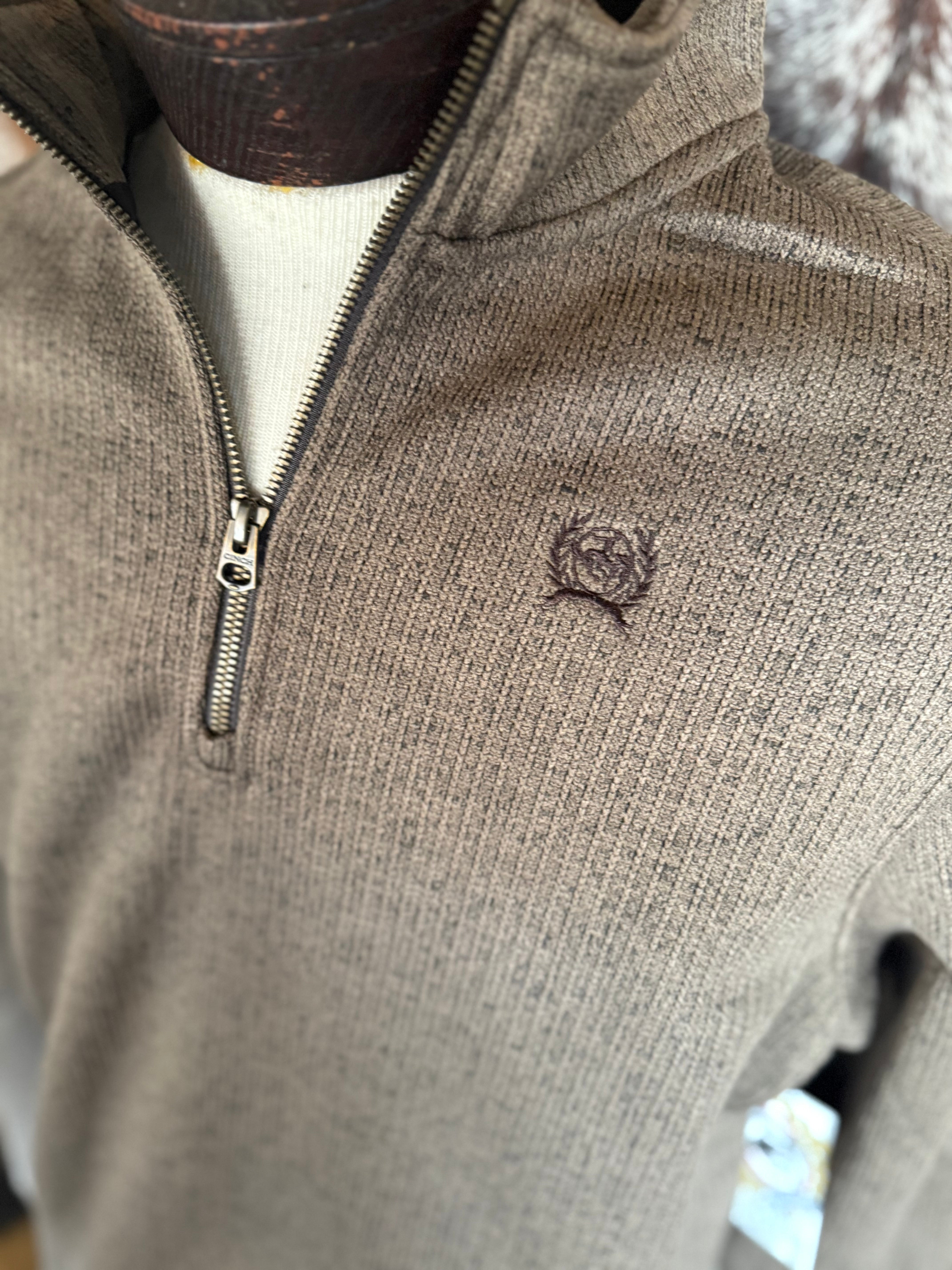 C0017 Men’s Knit 1/4 Zip/Brown