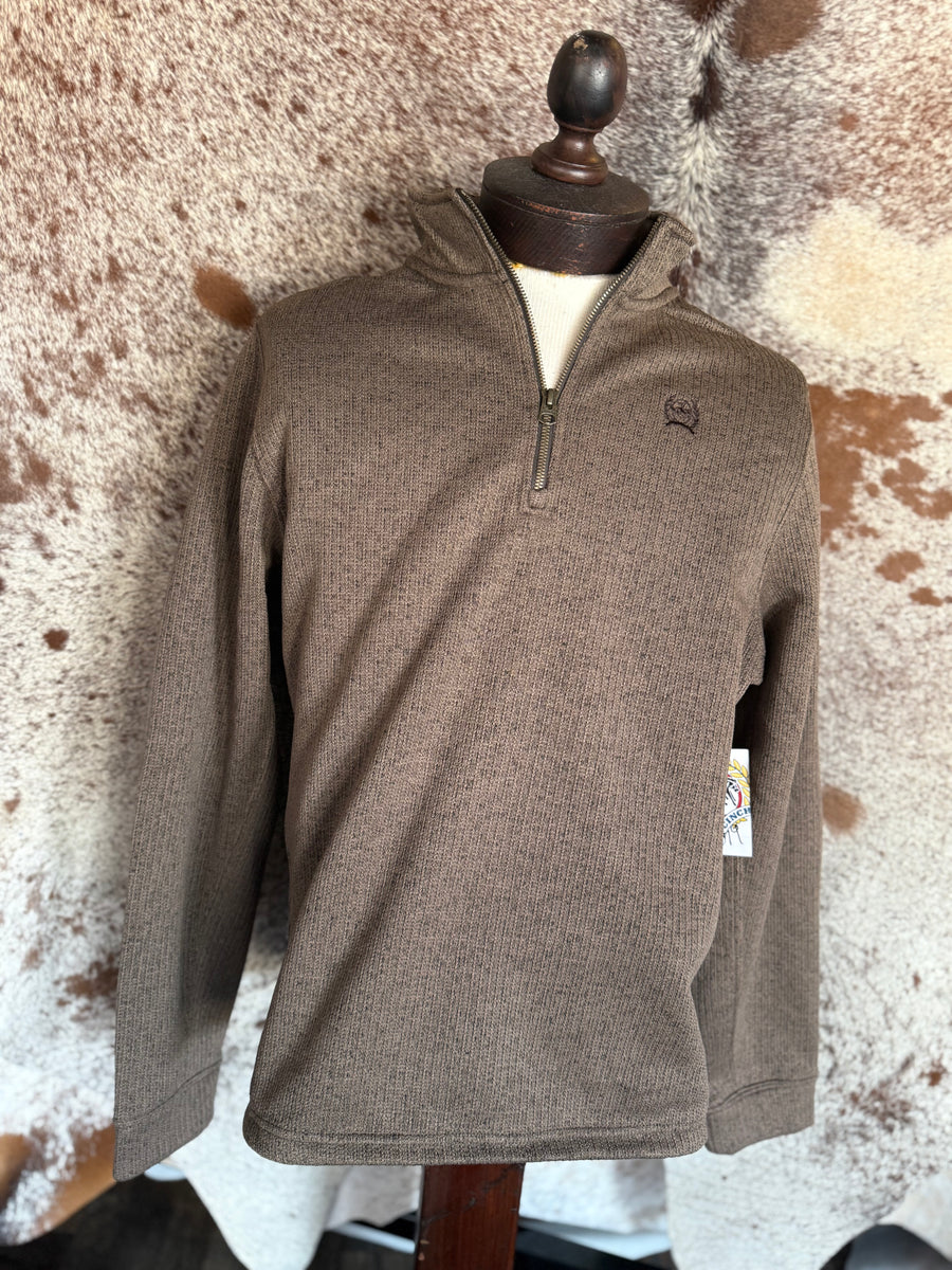 C0017 Men’s Knit 1/4 Zip/Brown