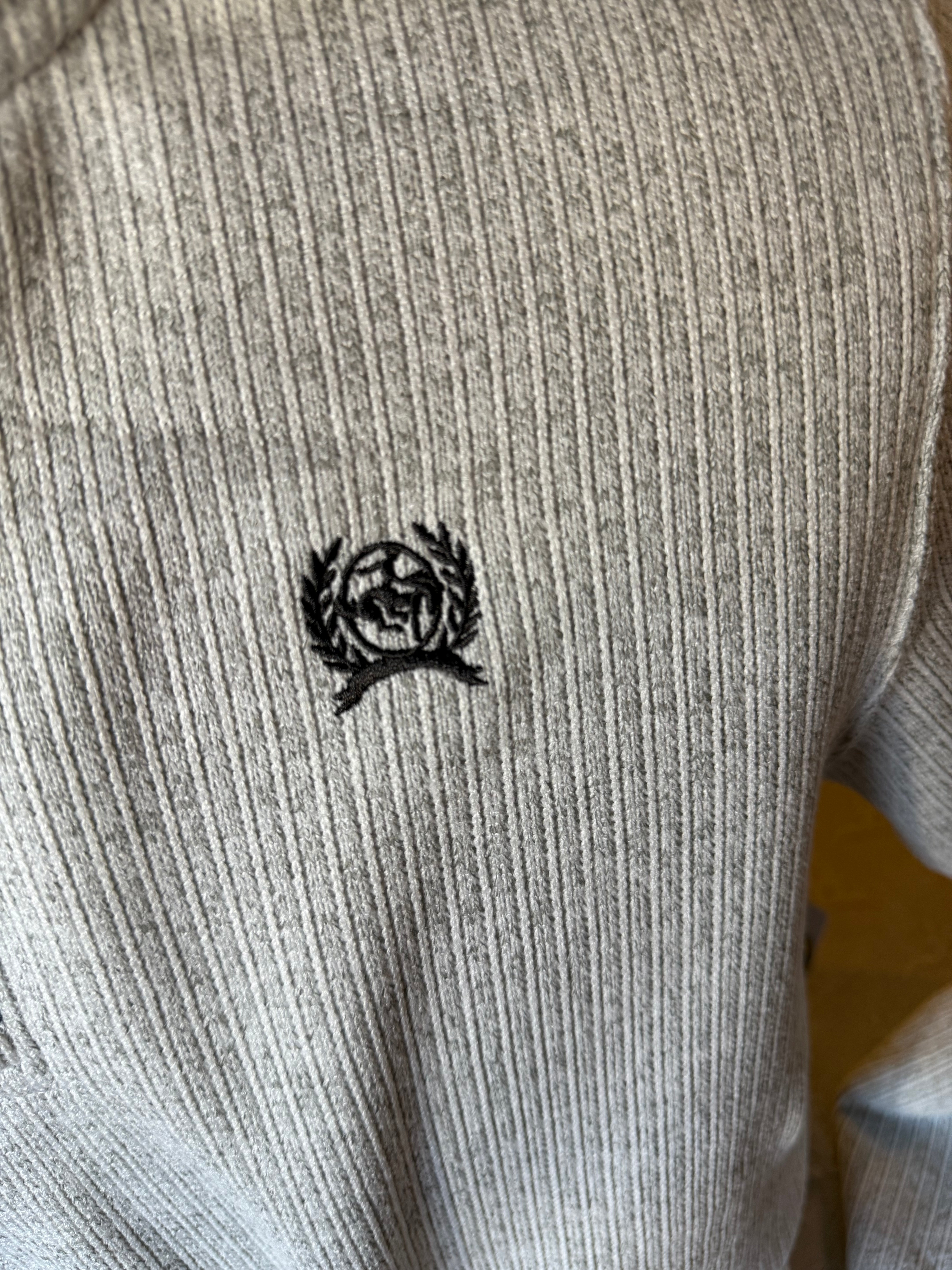 C0018 Men’s 1/4 Zip Knit Pullover-Gray