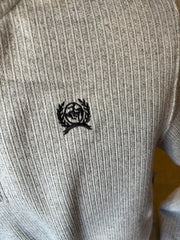 C0018 Men’s 1/4 Zip Knit Pullover-Gray