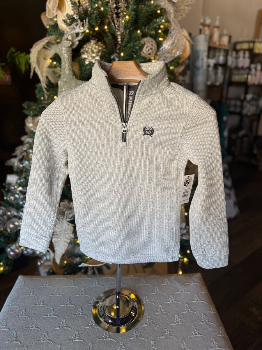 C0003 Boys 1/4 Zip Sweater-Gray