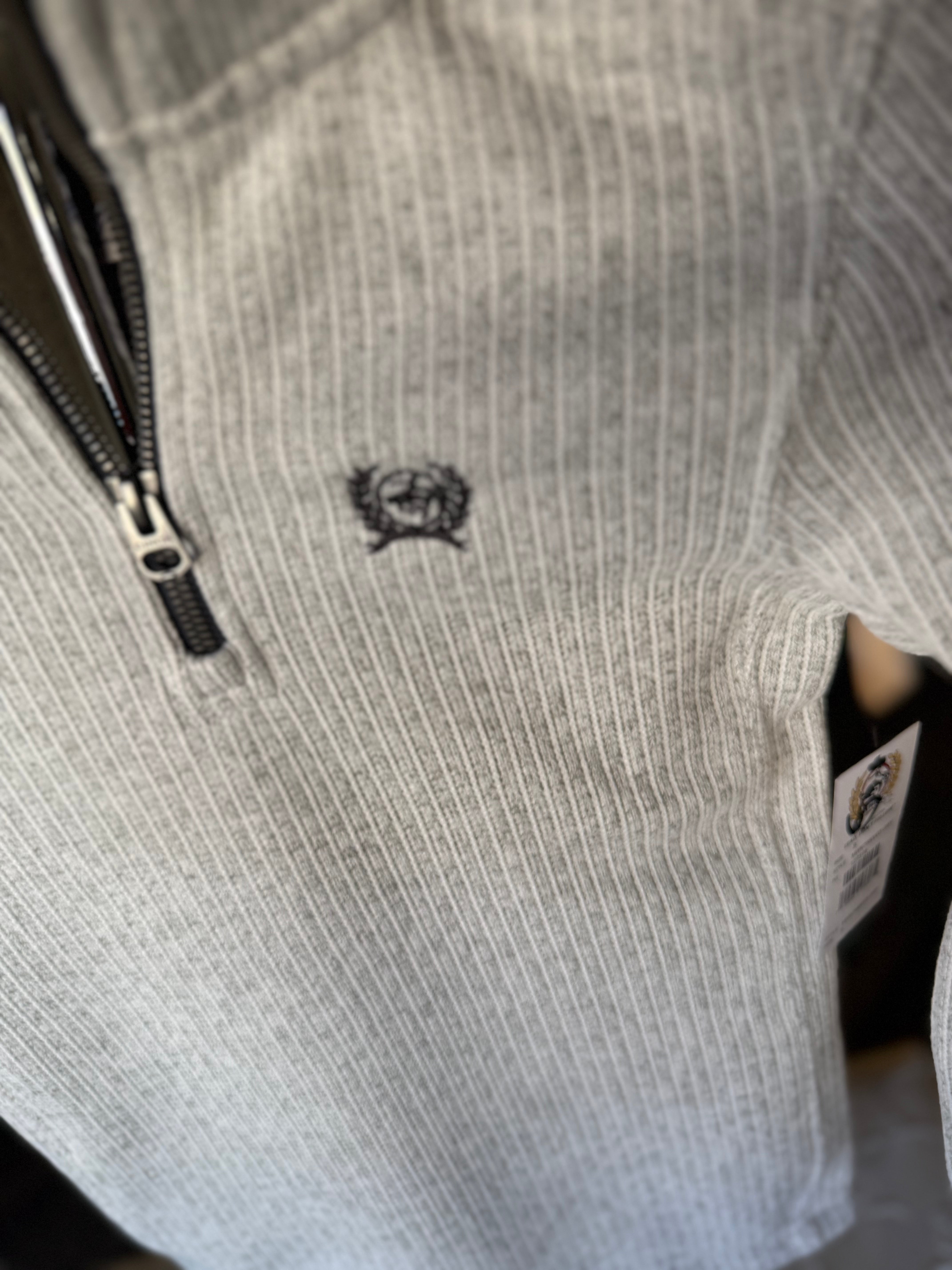 C0003 Boys 1/4 Zip Sweater-Gray