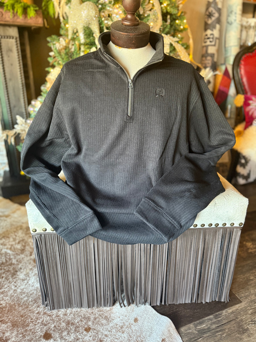 C8019 Men’s Knit 1/4 Zip - Black