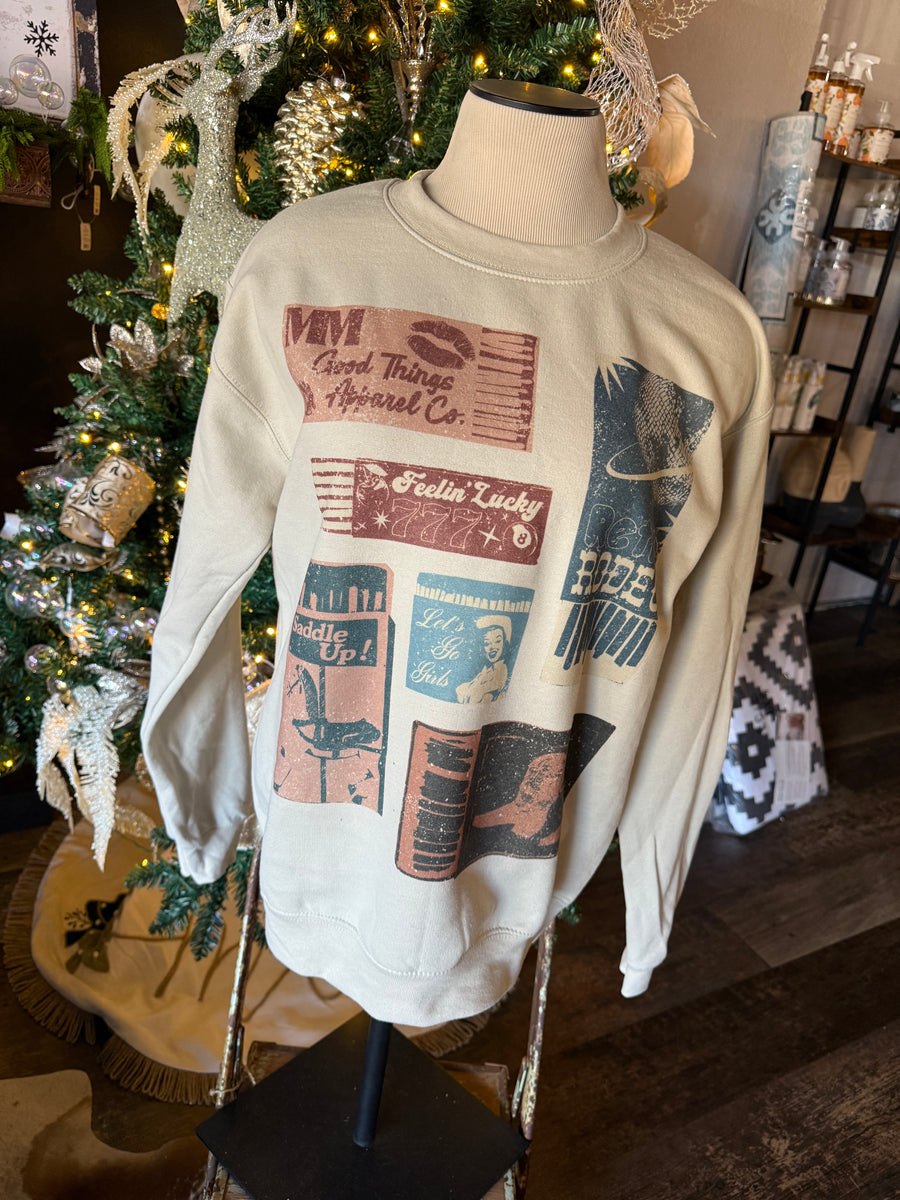 W403 Vintage Matchboxes Sweatshirt