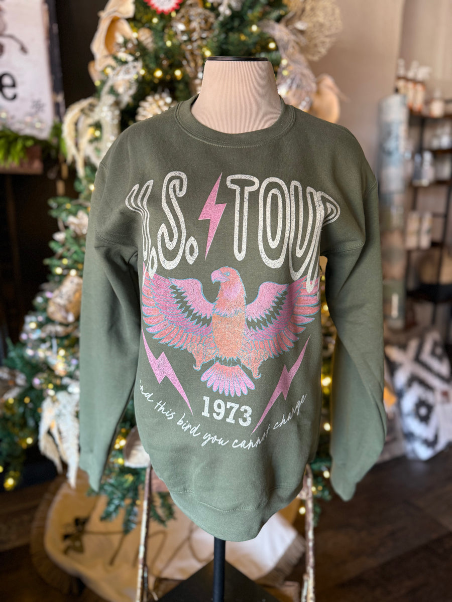 W404 Fly Bold ‘73 Sweatshirt - Military Green