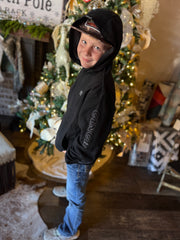 C0010 Boys Pullover Hoodie / Black