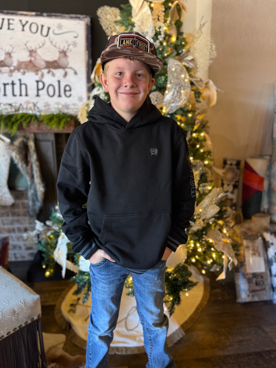 C0010 Boys Pullover Hoodie / Black