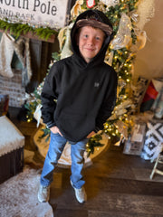 C0010 Boys Pullover Hoodie / Black